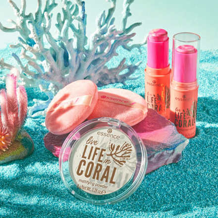 Blush & Highlighter Stick Live Life In Coral 01 Glowin' Coraltastic, Baby! essence