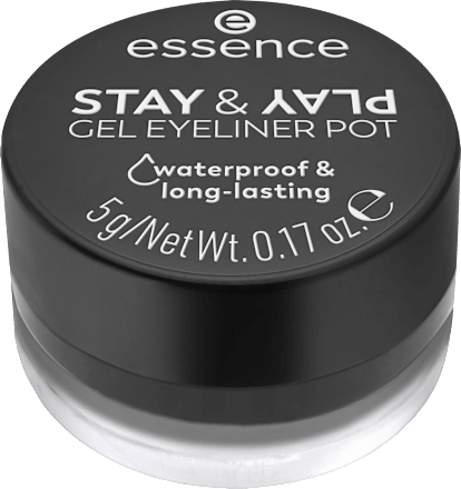 Tuș gel Gel Eyeliner Stay & Play Rezistent la apă 01 Black essence