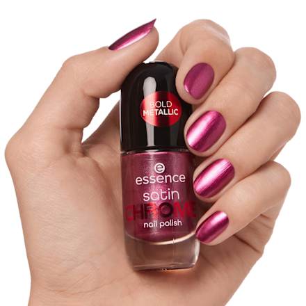 Nagellack Satin Chrome 03 Meta Maroon essence