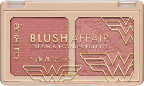 Blush Affair Cream & Powder Palette Wonder Woman 020 Powerfull Together CATRICE