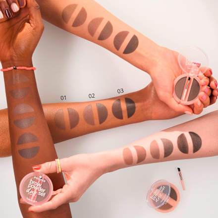 Дуо пудра за вежди brow powder set - Nr. 03 Dark, 1 бр. essence
