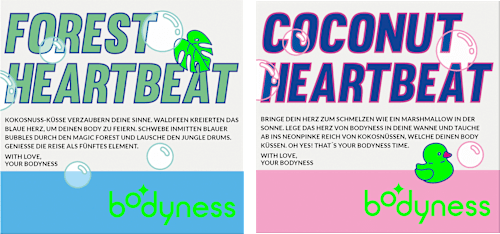 Badebombe Herz Neon sortiert BODYNESS