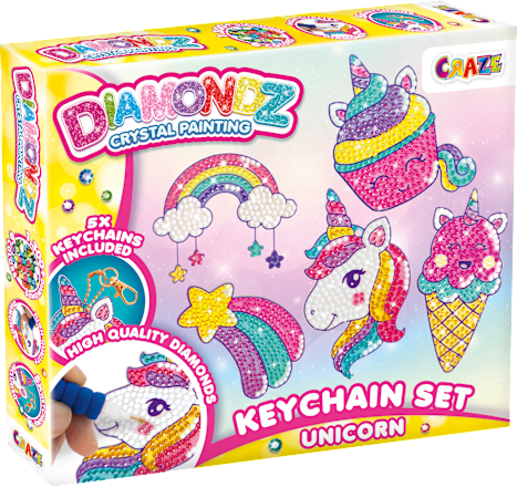 Diamondz Key-Chain Unicorn Set  CRAZE