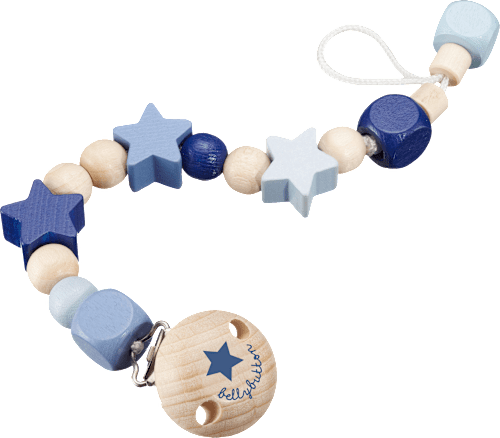 Schnullerkette, Sternchenglück blau Selecta