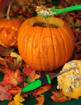 Kürbisschnitz-Set, orange/grün, 9tlg Dekorieren & Einrichten