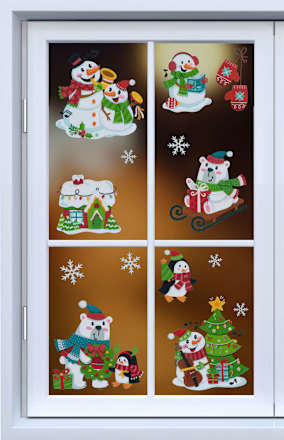 Fensterbild A3 mit Glitter  Dekorieren & Einrichten