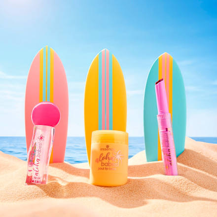 Lippenstift Aloha, Babes! 01 Sunny Bliss, Flower Kiss  essence