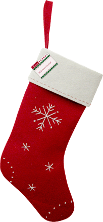 Nikolausstrumpf mit Schneeflocken, Filz Dekorieren & Einrichten
