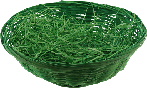 Osterkorb gefüllt mit Ostergras, grün Dekorieren & Einrichten