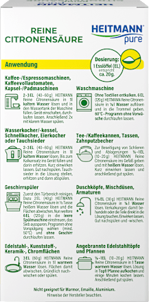 Entkalker Zitronensäure HEITMANN pure