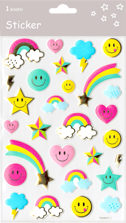 Aufkleber, Sterne & Regenbögen keine Marke