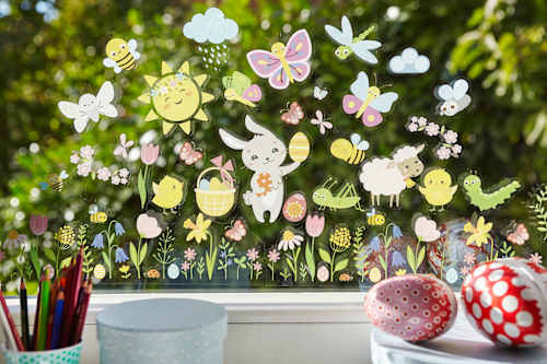 Fensterbild A3, kleine Tiermotive Dekorieren & Einrichten