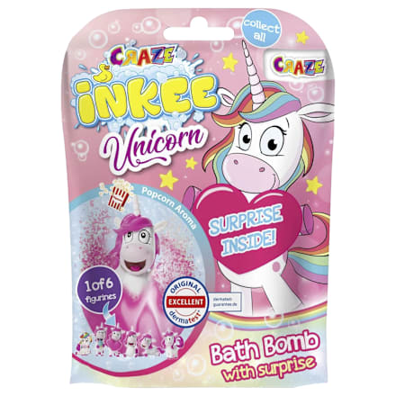 Inkee bilă efervescentă cu surpriză unicorn CRAZE