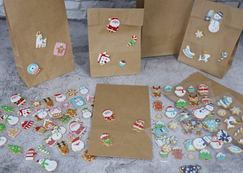 Aufkleber, Weihnachten, bunt Dekorieren & Einrichten