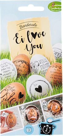 Eier-Dekorbanderolen "Ei love you" Dekorieren & Einrichten