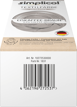 Flüssige Textilfarbe Eiskaffee-Braun Simplicol