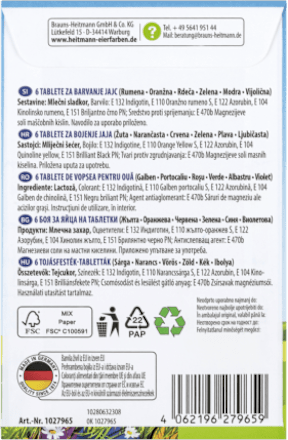 Vopsea pentru ouă 6 culori HEITMANN Eierfarben