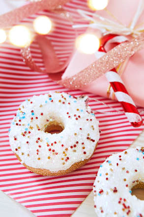 Kugel aus Kunststoff, Donut, weiß Dekorieren & Einrichten