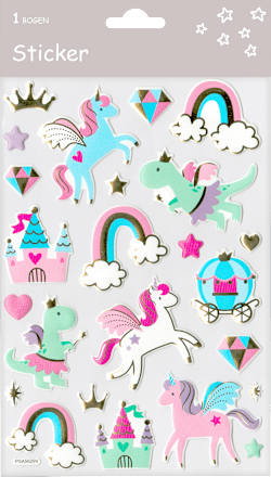 Aufkleber, Einhörner keine Marke