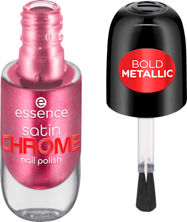 Lak za nohte satin CHROME, 03 Meta Maroon essence