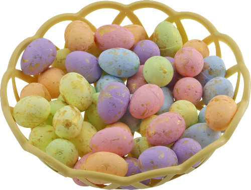 Streudeko Kunststoffeier im Körbchen, bunt (50 St) keine Marke