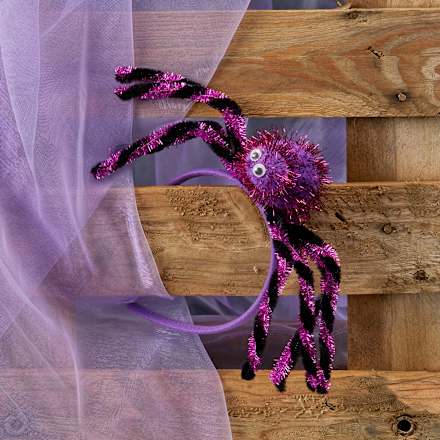 Haarreif, Spinne, lila Dekorieren & Einrichten