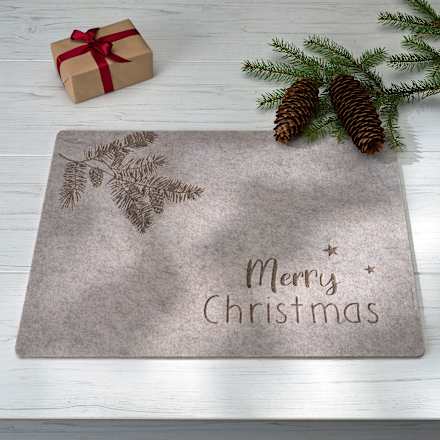 Platzset aus Filz, rechteckig, beige Dekorieren & Einrichten