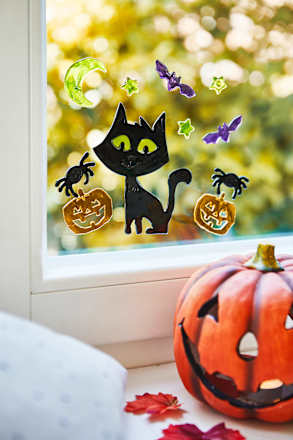 Gel-Sticker, Halloween Multibogen, bunt Dekorieren & Einrichten