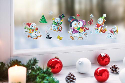 Fensterbild A4, Schneemänner Dekorieren & Einrichten