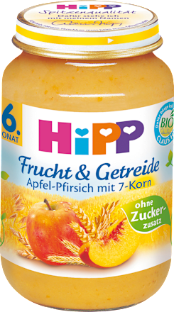 Frucht & Getreide Apfel-Pfirsich mit 7-Korn ab dem 6. Monat HiPP
