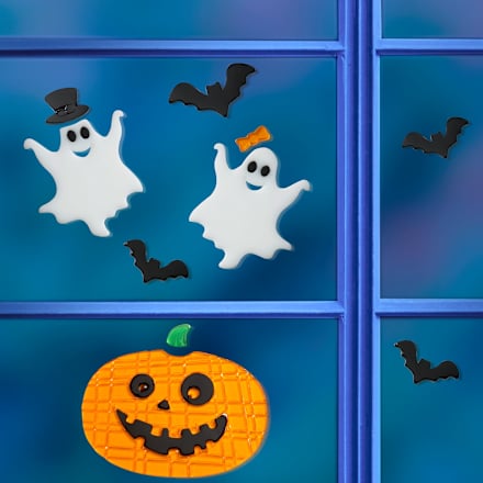 Gel-Sticker, Kürbis & Geister, Multibogen (19x20 cm) Dekorieren & Einrichten