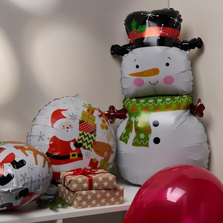Folienballonset, Schneemann 7tlg Dekorieren & Einrichten