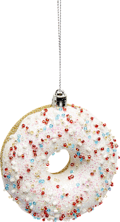 Kugel aus Kunststoff, Donut, weiß Dekorieren & Einrichten