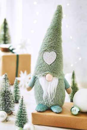 Stoffwichtel mit silbernem Herz, mint Dekorieren & Einrichten