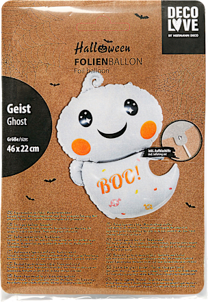 Folienballon, Halloween Geist, weiß Dekorieren & Einrichten