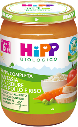 Omogeneizzato di verdure con pollo e riso HiPP