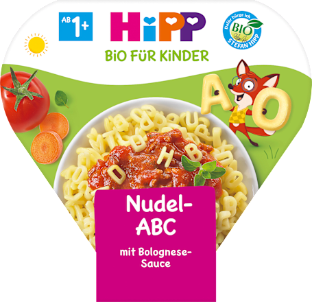 Bio für Kinder Nudel-ABC mit Bolognese-Sauce HiPP