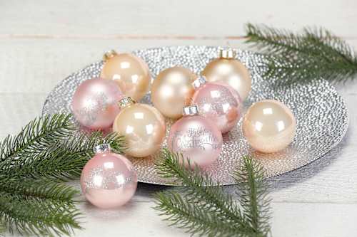 Kugel aus Glas "Frohe Weihnachten",  lovely magnolia Dekorieren & Einrichten