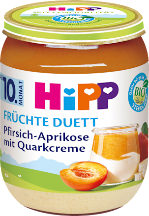 Früchte & Quark Früchte Duett Pfirsich-Aprikose mit Quarkcreme ab 10. Monat HiPP