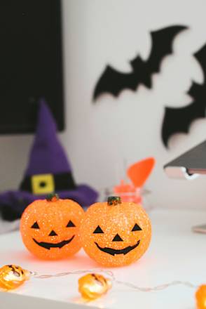 LED Kürbis orange 8cm Dekorieren & Einrichten