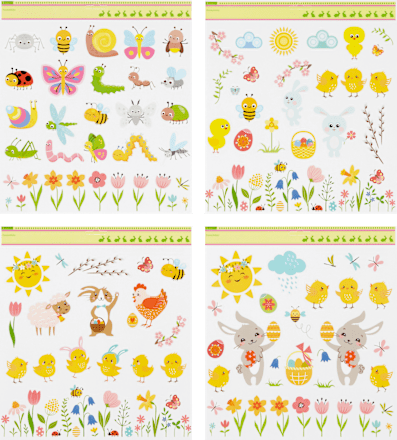 Fensterbild A3, kleine Tiermotive Dekorieren & Einrichten