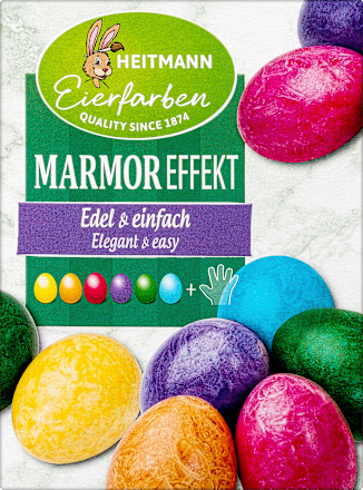barvy na vajíčka, mramorový efekt HEITMANN Eierfarben
