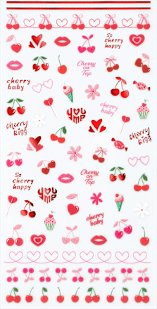 Dišeče nalepke za nohte SO CHERRY, 01 With Extra Cherries, Please! essence