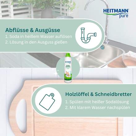 Reine Soda flüssig für Haushalt & Garten  HEITMANN pure