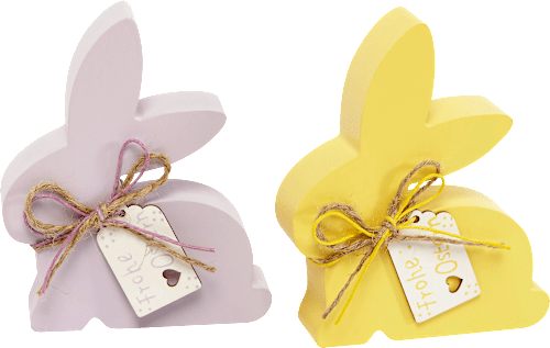 Holzhase mit Jutekordel lila 1St* Dekorieren &amp; Einrichten