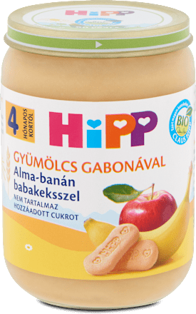 Bio bébidesszert alma - banán babakeksz 4 hónapos kortól HiPP