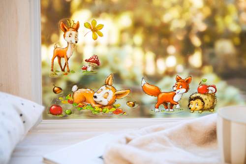 Fensterbild Waldszene (DIN A4) BRAUNS-HEITMANN