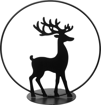 Metallaufsteller, Hirsch im Ring Dekorieren & Einrichten
