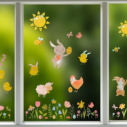 Fensterbild A3, kleine Tiermotive Dekorieren & Einrichten