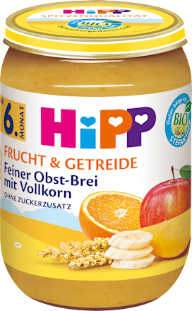 Frucht & Getreide Feiner Obst-Brei mit Vollkorn ab 6. Monat HiPP